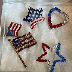 Patriotic USA pins